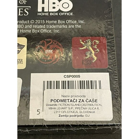 Game Of Thrones HBO Official Licensed 4-Coaster Set Cork Backed Heat Resistant - Picture 5 of 7